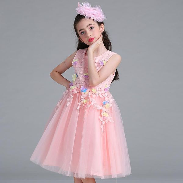 

girl's dresses dress for girls embroidered princess children's, Red;yellow