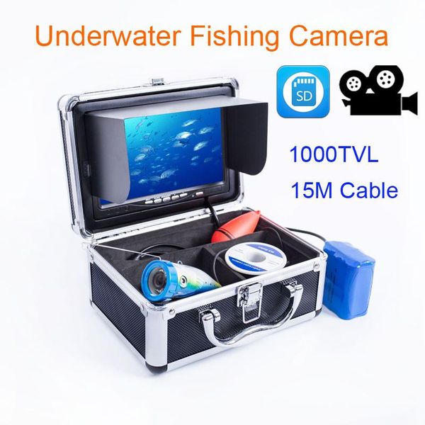 

professional fish finder underwater fishing video camera 7" color lcd hd monitor 1000tvl 15m cable length with dvr function ip cameras
