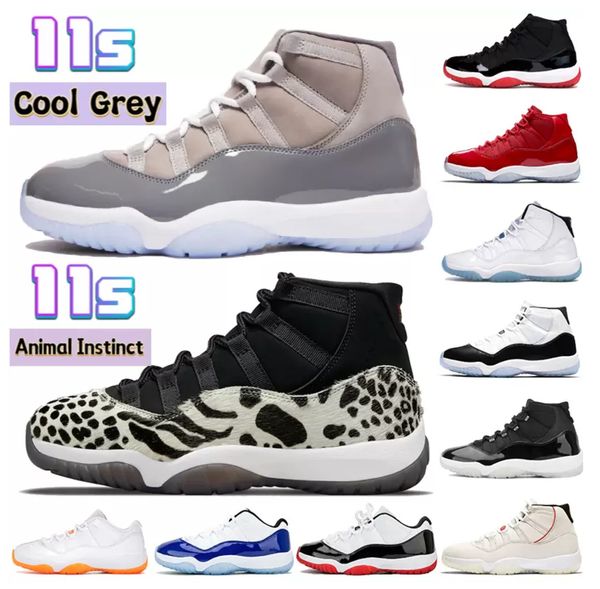 

2022 basketball shoes men women 11s jumpman 11 cool grey jubilee 25th anniversary bred concord win like 96 legend blue mens trainers outdoor, Black