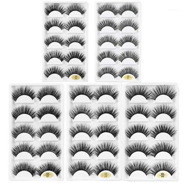 

pairs natural long eyelashes makeup 25mm false lashes mink thick 3d maquillaje faux cils1