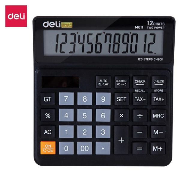 

counters deli calculator 12-digit calculator, battery + solar drive, long life, automatic correction of calculation errors