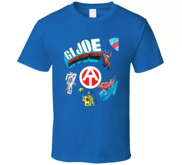 

g i joe adventure team 70s comic fan t shirt, White;black