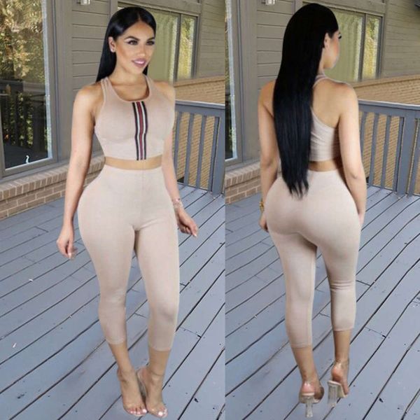 

2021 new2021 2019 new capris slim ribbon vest suit, White