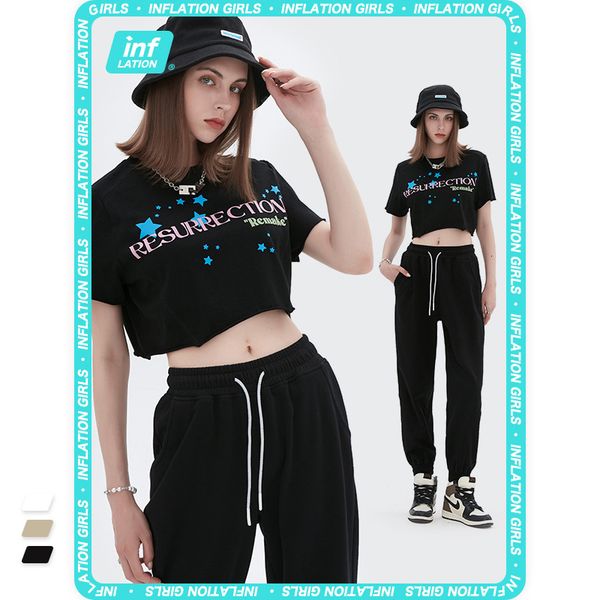 

t shirt inf women's clothing fashion brand in spring and summer of 2021, White