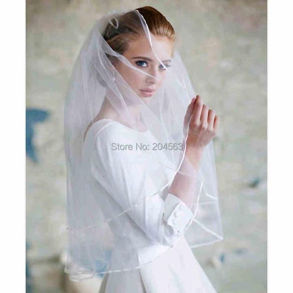 

bridal veils white two-layer wedding tulle veil for bride with comb, Black