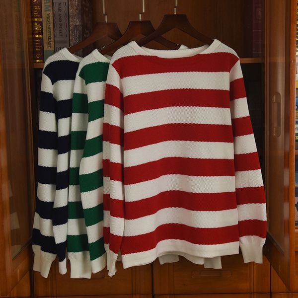 

women's sweaters 2021 autumn 100% loose male/female cotton stripes female korean pullovers c410, White;black