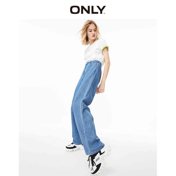 

only womens loose straight fit high-rise crop jeans 120149671, Blue