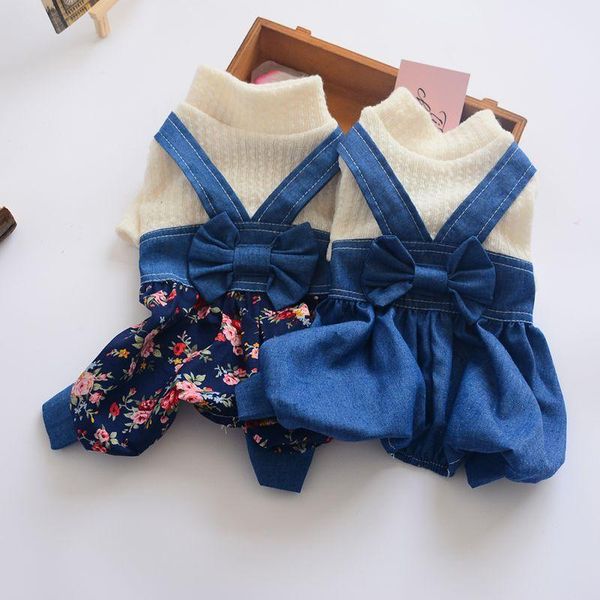 

dog apparel lovely floral bow pet dress for small dogs all season chihuahua yorkie pug clothing puppy cat clothes wedding dresses.88