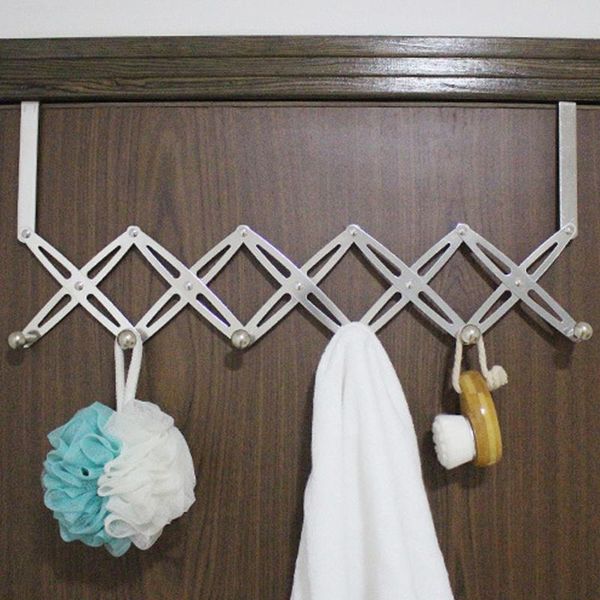 

hooks & rails retractable metal coat hanger door space saving durable and rust resistant