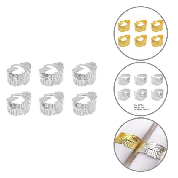 

napkin rings 6pcs/set clip beautiful metal eye-catching wear-resistant buckle