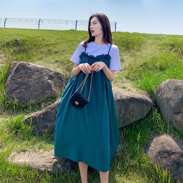 

maternity dresses 2021 arrive summer dress set woman casual a-line large size pregnant clothing md-02865, White