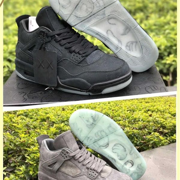 

shoes4 x cool grey all black basketball shoes for men 4s clear glow mens sports sneakers with boxa26
