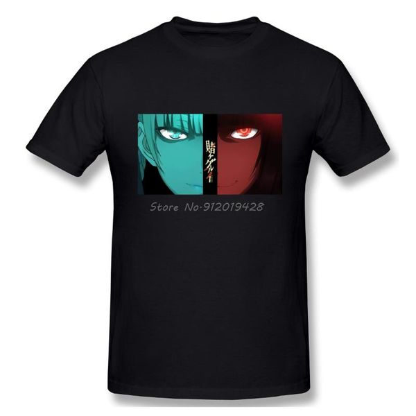 

men's t-shirts compulsive gambler kakegurui yumeko and kirari classic anime t-shirt for men short sleeve cotton round neck t shirts tee, White;black