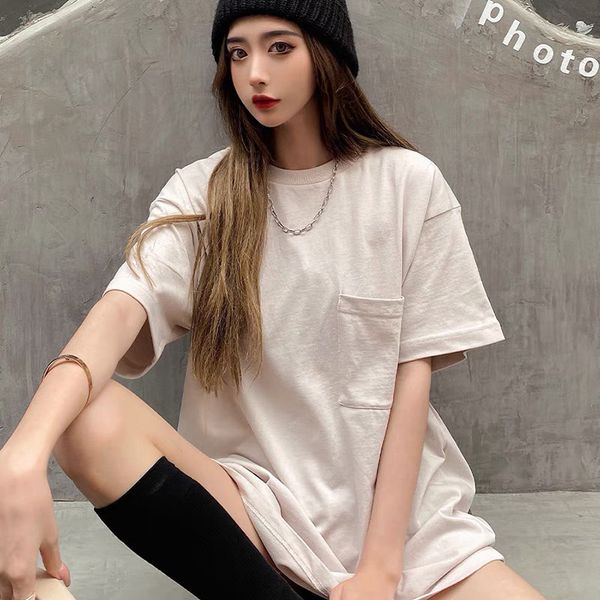 

brand feel of god fog season 7 main line classic solid color pocket high street loose simple couple short sleeve t-shirt, White;black