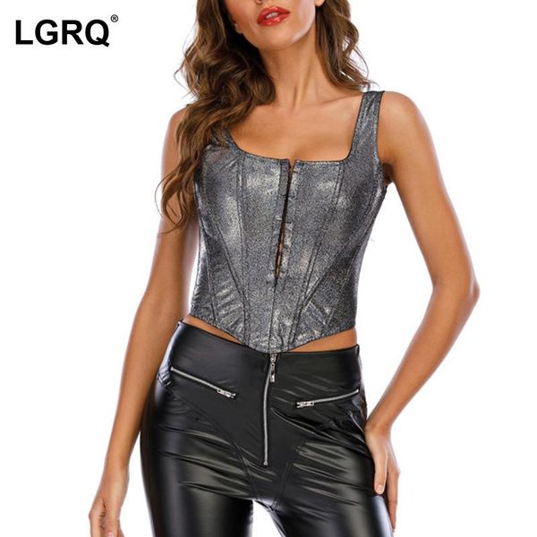 

women's shapers [lgrq] women black backless sheath camis body shaperwear square neck fit fashion tide spring summer 2021 19d1728, Black;white