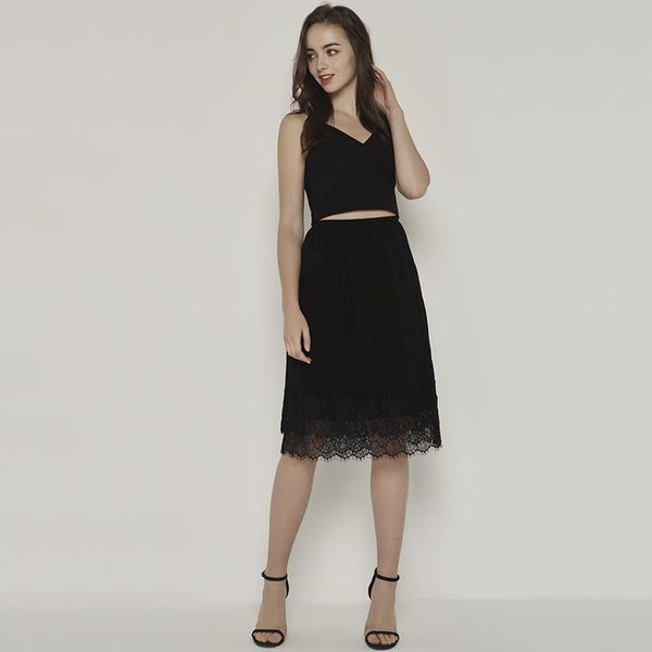 

skirts summer women lace fashion solid casual mesh tulle skirt cotton short pencil elegant elastic black white