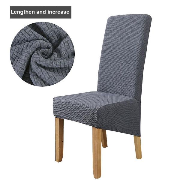 

high backrest large back plus-size dining chair cover home decor kitchen tall spandex gray dinner table and stool chairs covers