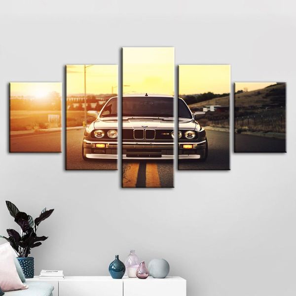 

modular canvas painting home decoration 5 pieces car pictures modern hd printed poster for living room wall artwork frame other decor