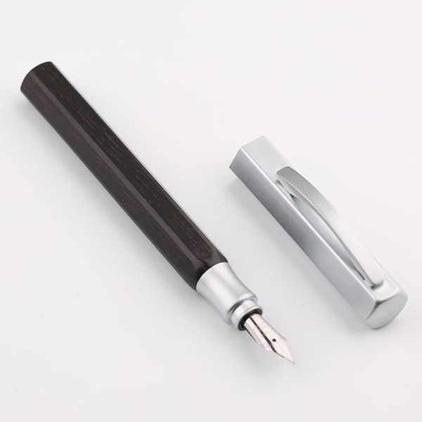 

fountain pens moonman delike hexagonal black wood pen iridium ef/f/small bent nib optional advanced office business writing gift