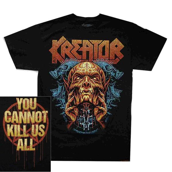 

men's t-shirts kreator you cannot kill us shirt s-xl t-shirt thrash metal band official tshirt, White;black