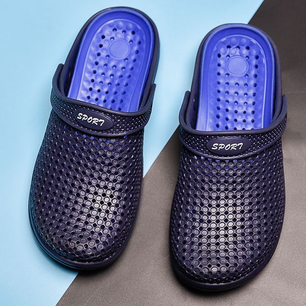 

brand big size 40-46 men black garden casual aqua clogs male band sandals summer slides beach swimming shoes