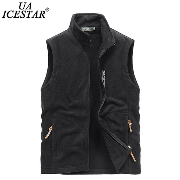 

men fleece vest jacket spring windproof casual warm vest coat men large size clothing s-5xlwinter vest men's jackets 211111, Black;white