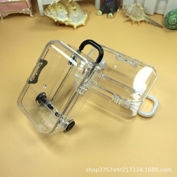 

gift wrap personalized creative wedding candy box transparent trolley luggage suitcase packaging bag