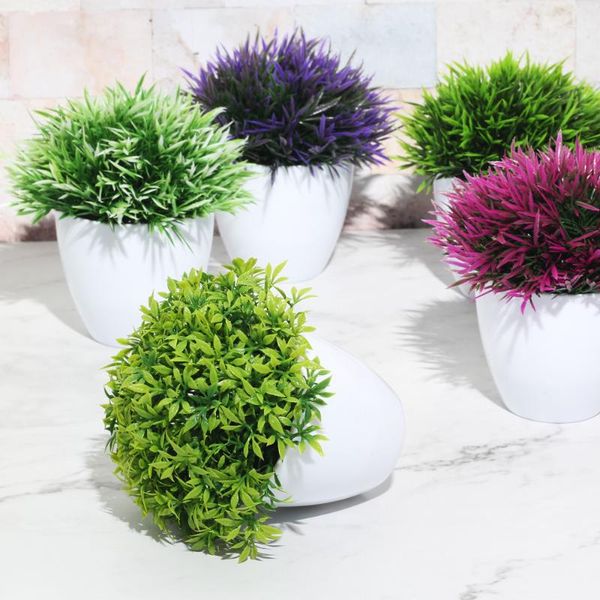 

artificial plants potted bonsai green small tree fake flowers table ornaments for home garden party el decor decorative & wreaths