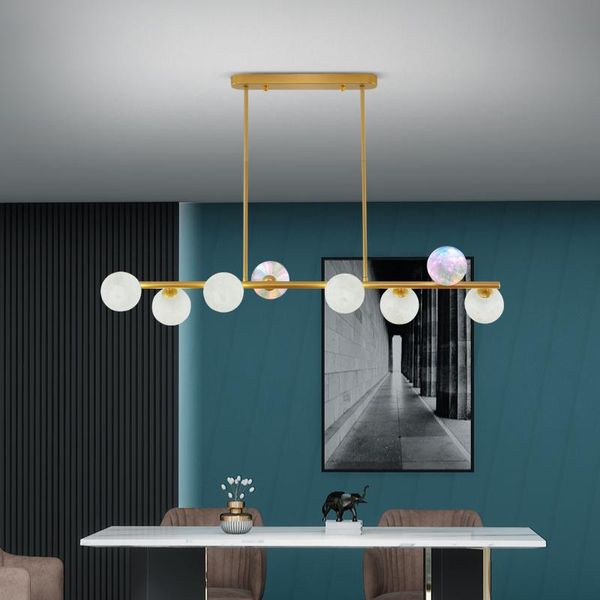 

pendant lamps golden color simple modern white ball lamp for dining room home decoration led lighting fixtures