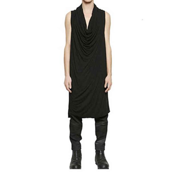 

japanese and korean summer style manless fashion super-long t-shirt super-shirt lower shirt turtleneck uneven split-t j0pd, White;black