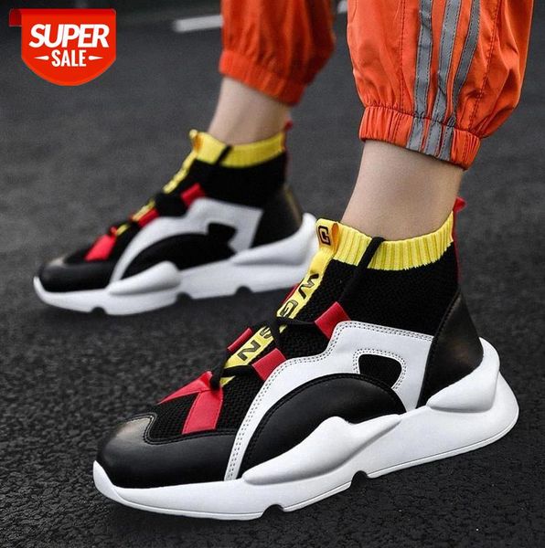 

Men Shoes Light Breathable Man Casual Shoes Black White Mixed Colors Fashion Sneakers Men Socks Youth Male Footwear 2020 #Vw8b