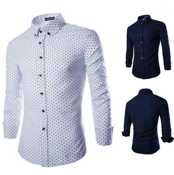 

2021 fashion spring autumn business cotton men's little mushroom printing casual camisa dress evening shirts men, White;black