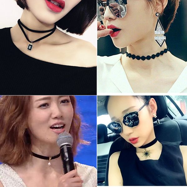 

version of harajuku short clavicle simple women's neck temperament necklace sweater chain accessories, Silver