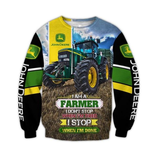 

farmer pattern men's 3d printing hoodie visual impact party punk goth round neck american sweatshirt hoodie, Black