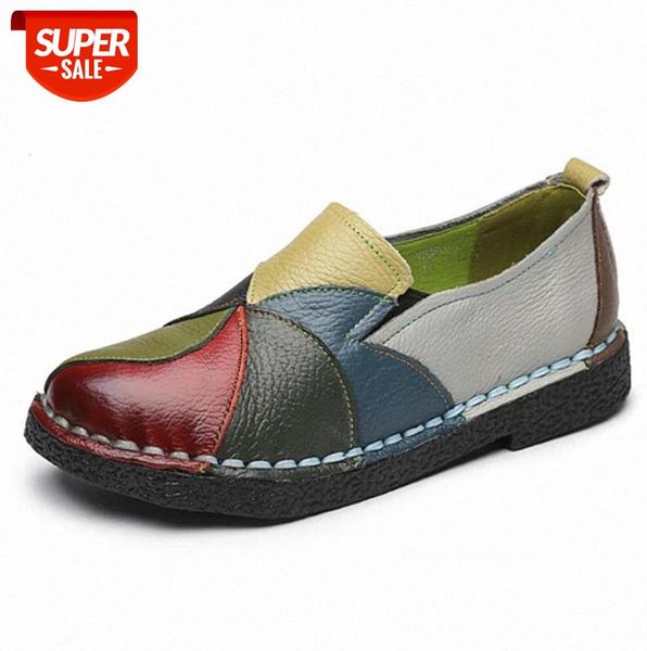 

designer women genuine leather loafers mixed colors ladies ballet flats shoes female spring moccasins casual ballerina shoes #tv3j