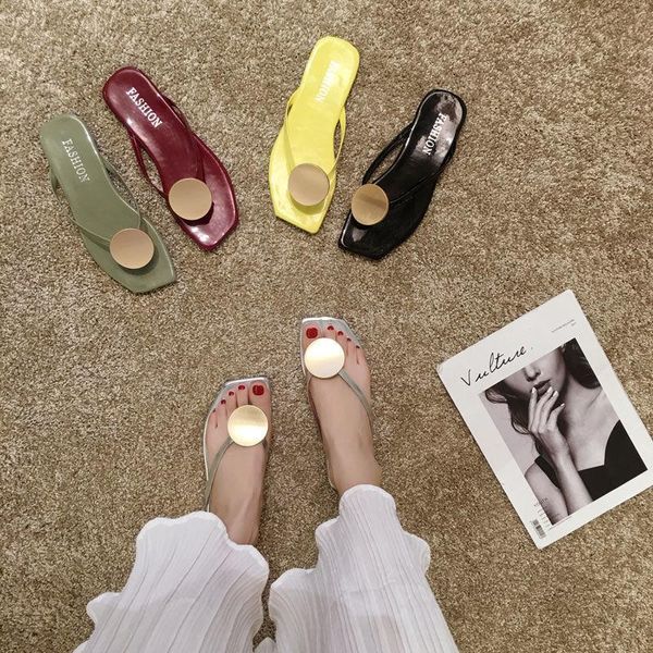 

women brand slippers summer slides open toe flat casual shoes leisure sandal female beach flip flops big size 40, Black