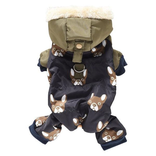 

dog apparel kawaii pet winter cotton coat for dogs windproof puppy warm thickening costume color patched accessories
