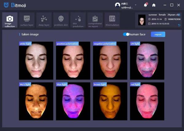 2021 Новейший цифровой сканер кожи 3D анализатор портативный волшебный зеркальный анализ фасальной машины анализатора кожи
