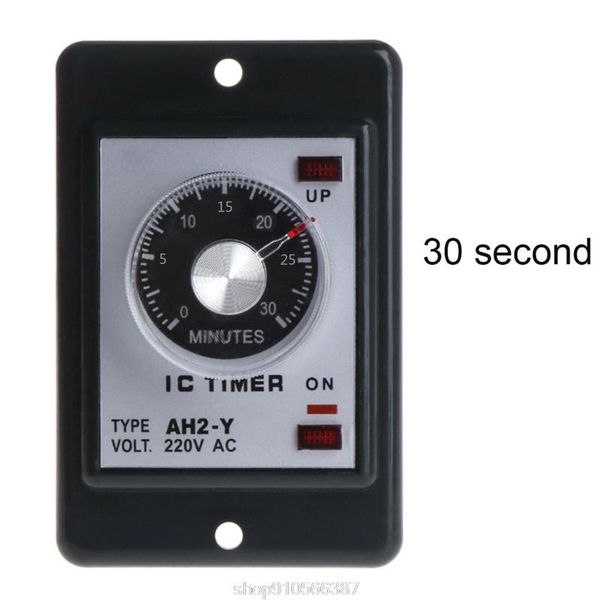 

timers ac 220v ah2-y power on delay timer high accuracy 1/3/5/10/30/60 seconds 3/6/10/30/60 minutes n27 20 drop