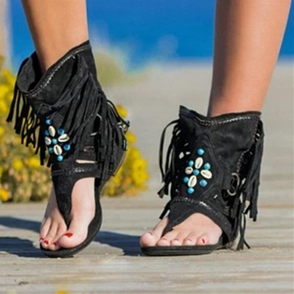 

summer sandal female flip flop zipper casual woman ladies sandals clip toe flat women platform pu leather gladiator shoes, Black
