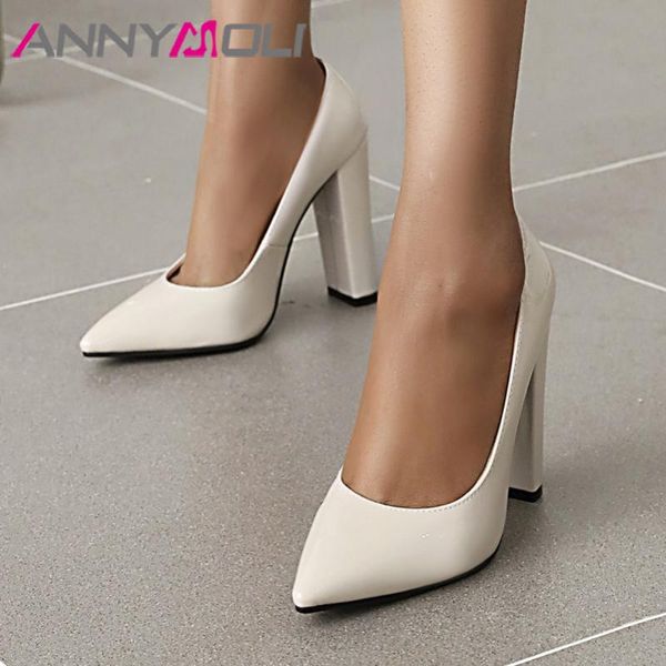 

patent leather shoes women extreme high heel pumps slip on pointed toe footwear chunky heels party lady red 42 43 dress, Black