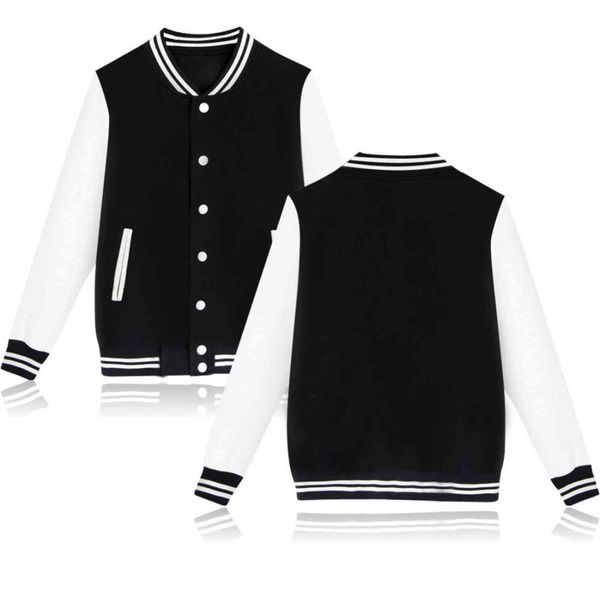 

men's baseball jassen nen effen kleur jas bomber men's sweatshirt, winter et, single breasted, harajuku style, Black;brown