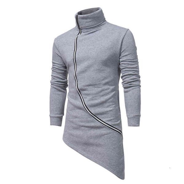 

pant xingdeng sudaderas manga larga hipster capucha para hombres, hip hop, irregular, con cremallera, ropa de moda, abrigo, Black;brown