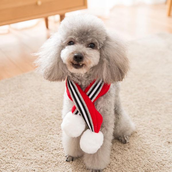 

dog apparel hipidog winter red scarf collar stripe waterproof christmas