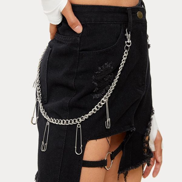 

new accessories metal versatile punk waist chain nightclub style hip hop trend pin pants chain, Silver