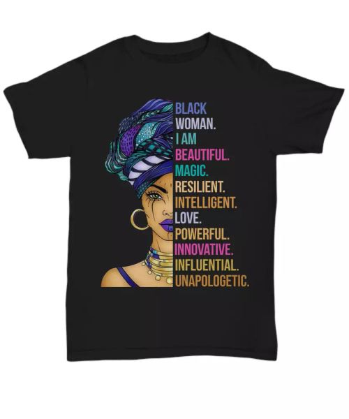 

black queen beautiful magic t-shirt women proud melanin black history gifts tee, White;black