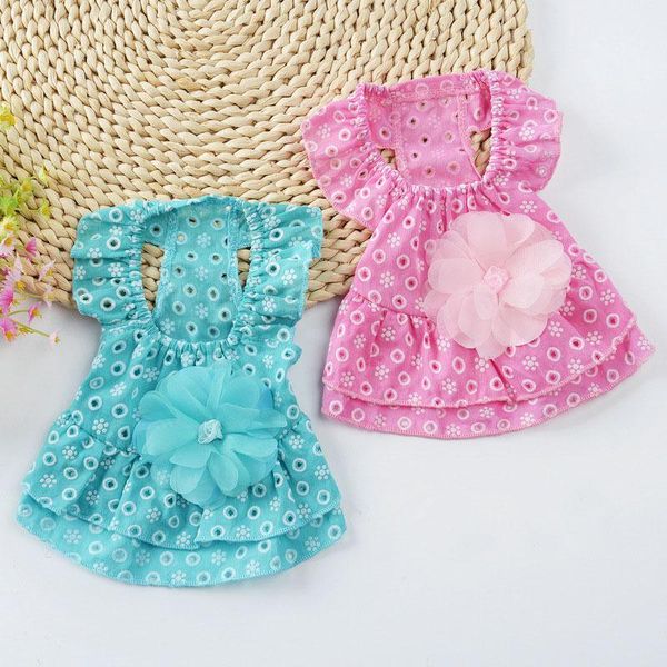 

cute cat dress summer pet clothing for cats and small dogs beautiful puppy chihuahua kitten princess tutu floral clothes costumes