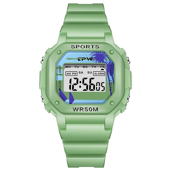 

wristwatches fashion women digital watch 5atm waterproof summer graffiti causal dress alarm chrono auto date female clock gift for student, Slivery;brown