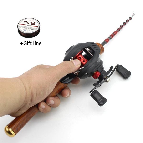 

boat fishing rods 1.68m 1.98m rod reel combos carbon casting and reels set beginner vara de pesca com molinete