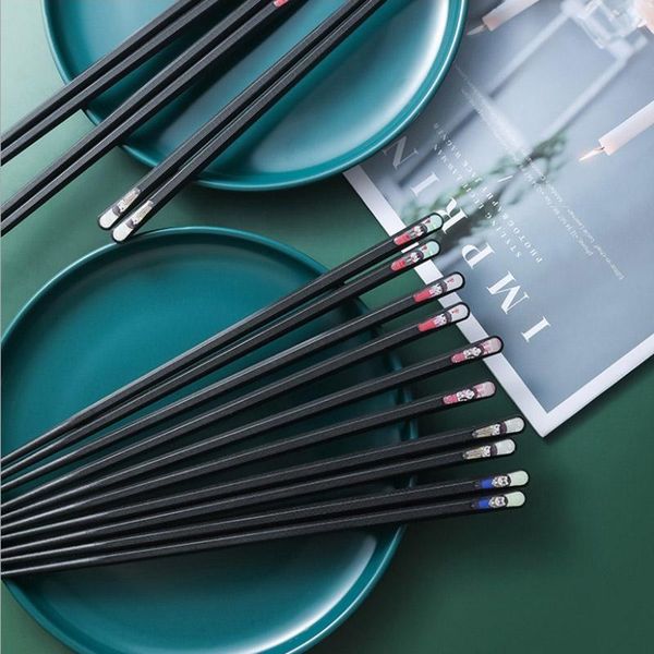 

chopsticks tableware stick alloy catering utensils sushi sticks non-slip household kitchen